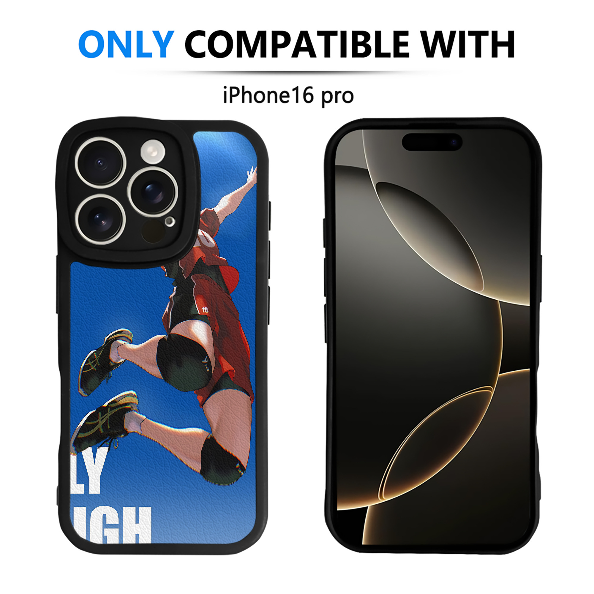 （画像用） ハイキュー!! Haikyu!! 【iPhone 16シリーズ対応】シリコンスマホケース（レザー調） 材質：シリコン